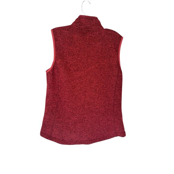 Orvis Women's Vest Red Microfleece Outdoor Gorpcore Full Zip Mockneck Medium - Picture 9 of 11